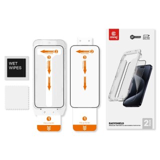 Crong EasyShield 2-Pack - Szkło hartowane iPhone 14 / iPhone 13 / iPhone 13 Pro (2 sztuki)