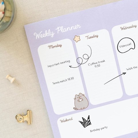 Pusheen - Planner tygodniowy z kolekcji Moments 54 strony A4