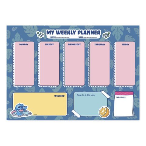 Disney Stitch - Planner tygodniowy 54 strony A4