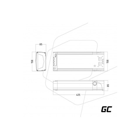 Green Cell - Bateria do roweru elektrycznego E-Bike z ładowarką 36V 20Ah 720Wh Li-Ion RCA