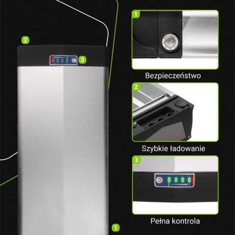 Green Cell - Bateria do roweru elektrycznego E-Bike z ładowarką 48V 20Ah 960Wh Li-Ion RCA