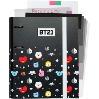 BT21 - Segregator A4 z kartkami (4 ringi, gumka)