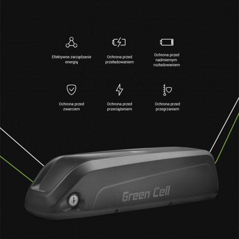 Green Cell - Bateria do roweru elektrycznego E-Bike z ładowarką 36V 13Ah 468Wh Li-Ion 5.5x2.1mm