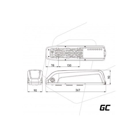 Green Cell - Bateria do roweru elektrycznego E-Bike z ładowarką 36V 13Ah 468Wh Li-Ion 5.5x2.1mm