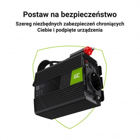 Green Cell - Przetwornica napięcia Inwerter 12V na 230V 150W/300W Czysta sinusoida