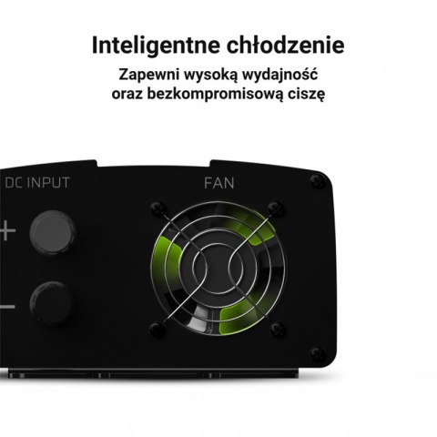 Green Cell - Przetwornica napięcia Inwerter 24V na 230V 1000W/2000W Czysta sinusoida