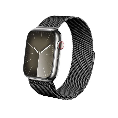 Crong Milano Steel - Pasek ze stali nierdzewnej do Apple Watch 44/45/46/49 mm (grafitowy)