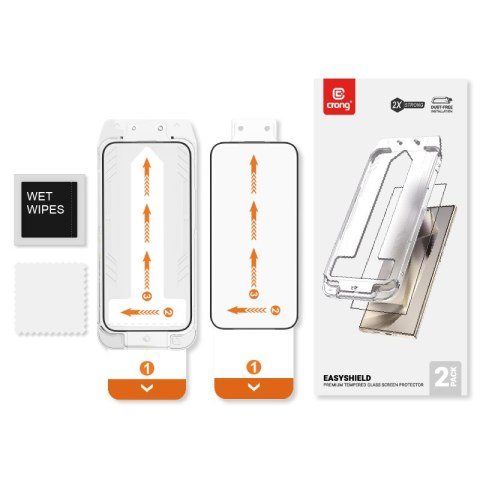 Crong EasyShield 2-Pack - Szkło hartowane Samsung Galaxy S24 (2 sztuki)