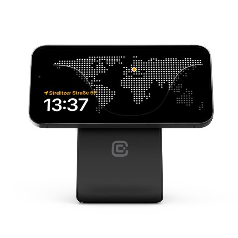 Crong MagSpot Stand - Ładowarka bezprzewodowa 2w1 z MagSafe do iPhone i AirPods (czarny) Crong MagSpot Stand - Ładowarka bezprzewodowa 2w1 z MagSafe do iPhone i AirPods (czarny)