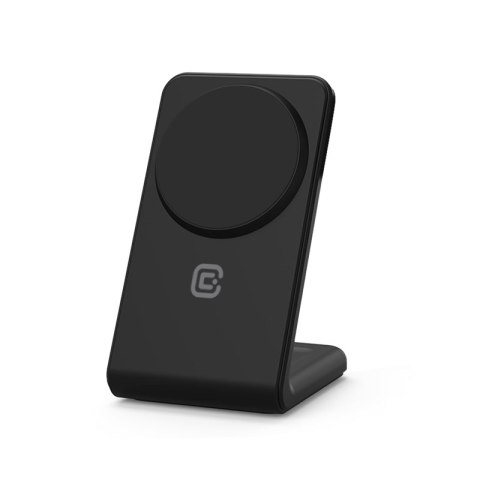 Crong MagSpot Stand - Ładowarka bezprzewodowa 2w1 z MagSafe do iPhone i AirPods (czarny) Crong MagSpot Stand - Ładowarka bezprzewodowa 2w1 z MagSafe do iPhone i AirPods (czarny)