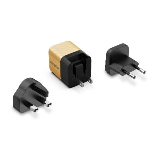 Energizer Ultimate - Ładowarka sieciowa Multiplug EU / UK / US GaN USB-C 20W PD (Złoty)