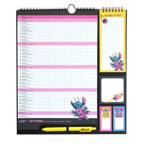 Disney Stitch - Kalendarz ścienny / Planner 2024/2025