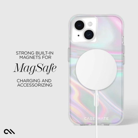 Case-Mate Soap Bubble MagSafe - Etui iPhone 15 / iPhone 14 / iPhone 13 (Iridescent)