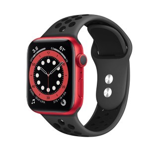 Crong Duo Sport - Pasek do Apple Watch 38/40/41/42 mm (szary/czarny)