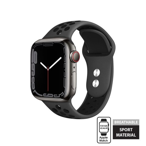 Crong Duo Sport - Pasek do Apple Watch 44/45/46/49 mm (szary/czarny)