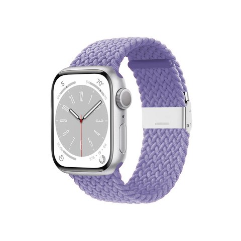 Crong Wave Band - Pleciony pasek do Apple Watch 38/40/41/42 mm (fioletowy)