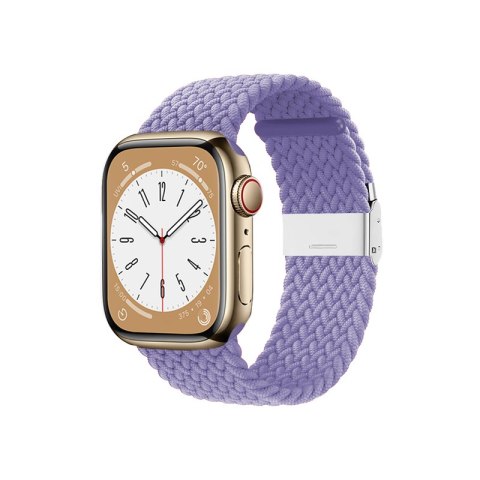 Crong Wave Band - Pleciony pasek do Apple Watch 38/40/41/42 mm (fioletowy)