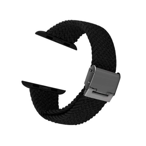 Crong Wave Band - Pleciony pasek do Apple Watch 44/45/46/49 mm (grafitowy)