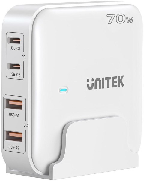 Unitek P1228AWH01-EU Ładowarka biurkowa GaN 70W 2xUSB-A 2xUSB-C UNITEK