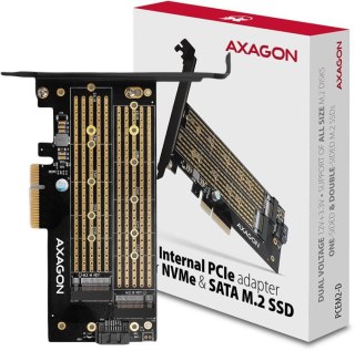 Adapter Axagon PCEM2-D PCIe NVME + SATA M.2 AXAGON