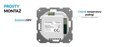 Bezprzewodowy regulator pokojowy biały F-8Z Tech Sterowniki TECH STEROWNIKI