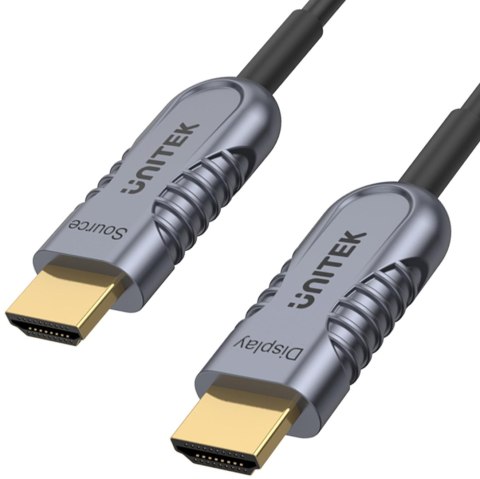 Kabel HDMI Unitek C11031DGY optyczny HDMI 2.1 AOC 8K 120Hz 30m UNITEK