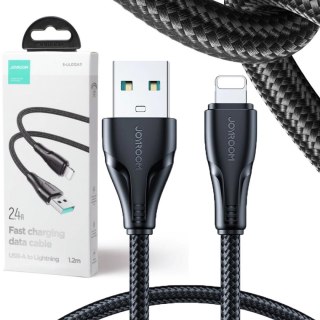 Kabel USB-A / Lightning Joyroom S-UL012A11 120cm 2.4A w oplocie czarny JOYROOM