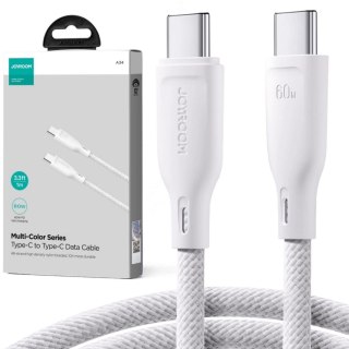 Kabel USB-C / USB-C Joyroom SA34-CC3 100cm 60W 5A PD w oplocie biały JOYROOM