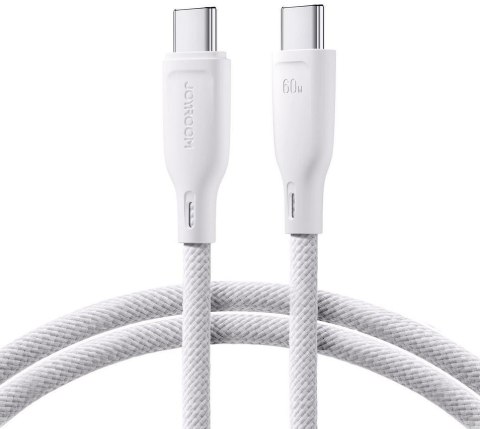 Kabel USB-C / USB-C Joyroom SA34-CC3 100cm 60W 5A PD w oplocie biały JOYROOM