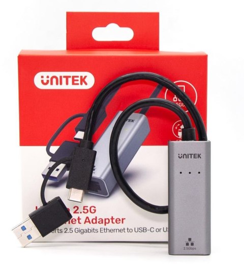 Adapter Unitek U1313C USB-A/C na RJ45 2.5G Ethernet UNITEK