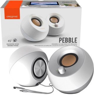 Głośniki komputerowe Creative Pebble 2.0 USB biały CREATIVE