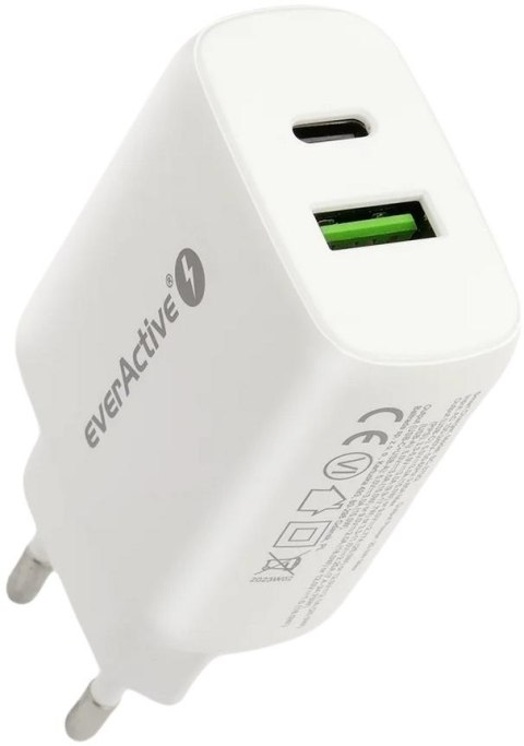 ŁADOWARKA SIECIOWA everActive SC-370Q 25W 1xUSB-C 1xUSB-A PD PPS EVERACTIVE