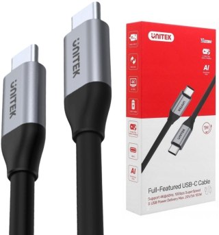 Przewód USB Unitek C14082ABK USB-C na USB-C 10Gbps 4K 60Hz 20V/5A UNITEK