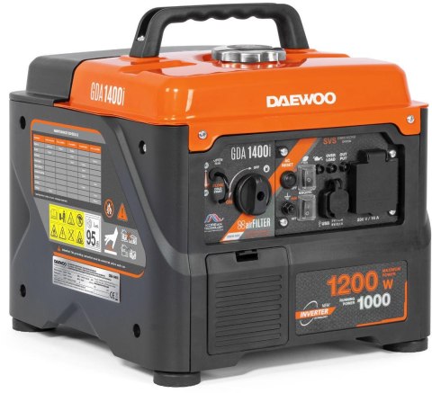 AGREGAT PRĄDOTWÓRCZY INWERTOROWY DAEWOO GDA 1400i 1.2kW DAEWOO POWER PRODUCTS