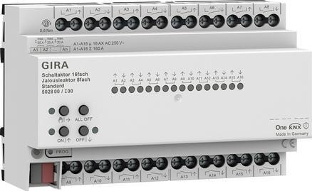 GIRA aktor przekaźnikowy/żaluzjowy 16x/8x 16 A standard KNX ONE 502800 GIRA