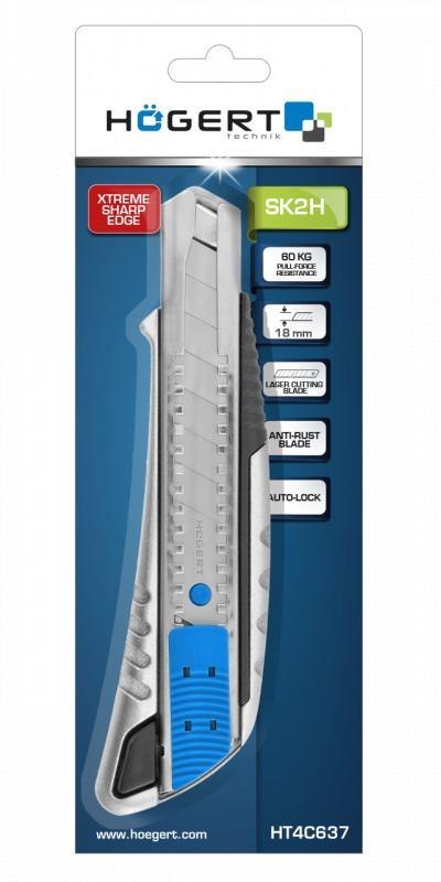 Hoegert HT4C637 Nożyk z ostrzem łamanym 18 mm ALU max 60 kg HOEGERT