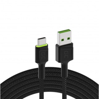 KABEL USB-A / USB-C Green Cell RAY 200cm ZIELONY LED QUICK CHARGE 3.0 KABGC13 GREEN CELL