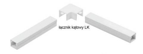 Osprzęt do listew elektroinstalacyjnych, łącznik kątowy BIAŁY LK 35x18 (1szt.) STASIŃSKI