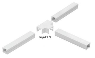 Osprzęt do listew elektroinstalacyjnych, trójnik BIAŁY LO 20x14 (1szt.) STASIŃSKI