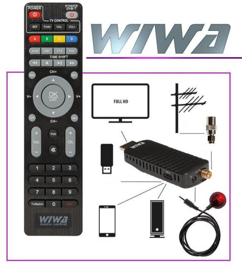 Tuner DVB-T/T2 WIWA H.265 MINI WIWA