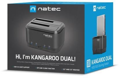 Stacja dokująca HDD Natec Kangaroo Dual 2.5/3,5cala USB 3.0 + Zasilacz NATEC