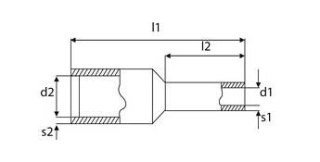 TULEJKA IZOLOWANA 1,5mm2 DUI-1,5-10CR CZERWONY (100szt.) TRYTYT