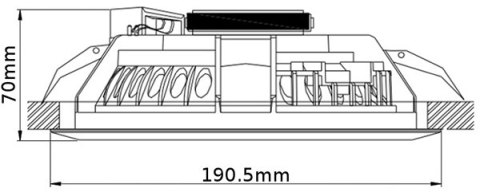 GŁOŚNIK SUFITOWY PODTYNKOWY HQM HQM-SOZ10 10W 100V BIAŁY HQM