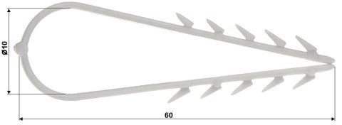 MUROWY TRZYMAK KABLA OKRĄGŁEGO FI 6 DO 10mm 50szt. INNY-D