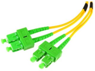 PATCHCORD ŚWIATŁOWODOWY SM 5M DUPLEX 9/125, SC/APC-SC/APC 3MM OPTIX