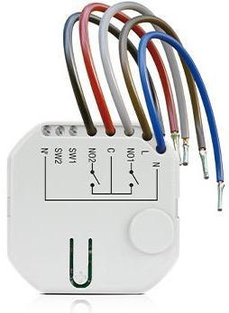 SATEL BE WAVE Bezprzewodowy dwukanałowy sterownik 230 V AC, dopuszkowy Smart CH Relay ASW-210 ABAX2 SATEL