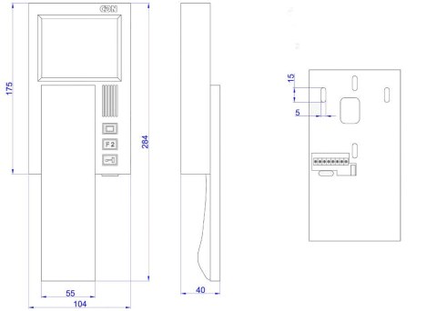 ACO INS-MPR 4" Monitor INSPIRO - kolorowy cyfrowy 4" do systemów videodomofonowych ACO