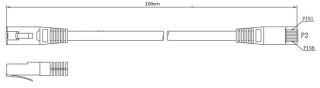 PATCHCORD KAT5E UTP 1M SZARY LANBERG