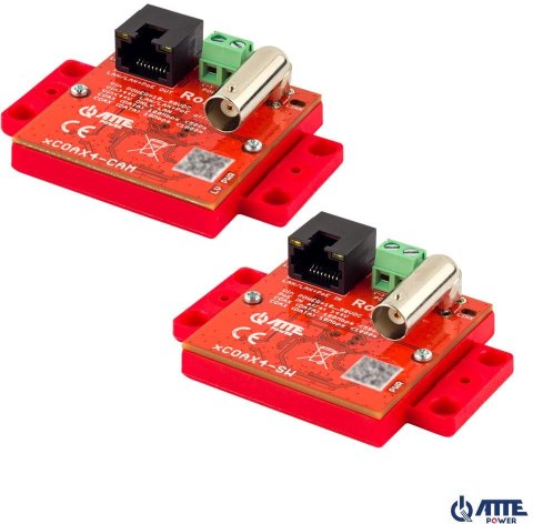 Zestaw aktywnych konwerterów do transmisji Ethernet oraz PoE ATTE xCOAX4-SET ATTE