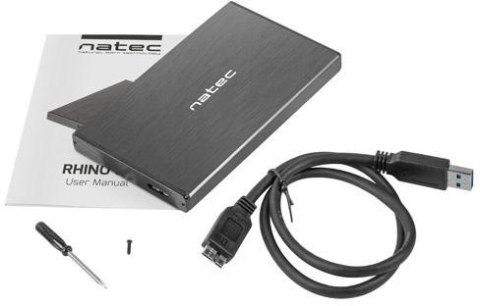 Zewnętrzna obudowa dysku Natec Rhino Go SATA 2.5cala USB 3.0 Czarny NATEC